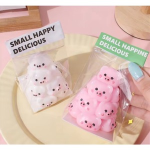 Jouets anti-stress super mignons en forme de cochon de dessin animé bicolore, jouets Mochi TPR Taba Squishy à remontée lente, jouets souples pour enfants - Product Image 2