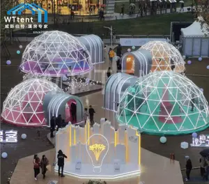 Baja Luar Ruangan Bingkai Taman Dome Crystal Geodesic Domos Bola Tenda Sirkus Penjualan