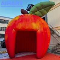 Kiosque à fruits amusant, tente gonflable en forme de pomme, tente dôme gonflable rouge