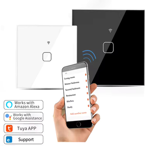 Smartdust EU tuya thông minh 2 Gang 2 cách tường chuyển đổi ánh sáng tinh thể Glass Bảng điều chỉnh với điều khiển ánh sáng tương thích mà không cần Wi-Fi - Product Image 2