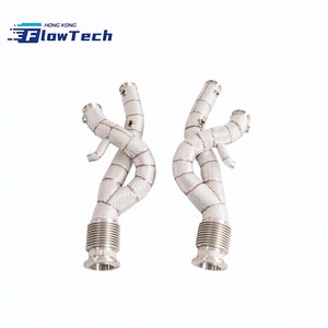 ท่อร่วมไอเสียสแตนเลส T304 สำหรับ Lamborghini Revuelto 6.5L V12 LB744 พร้อมแผ่นกันความร้อน - Product Image 4