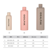 Flacon pulvérisateur cylindrique en plastique de 50 ml, 150 ml, 200 ml, flacon pulvérisateur de parfum, flacon pulvérisateur de shampoing vide, rechargeable avec couvercle