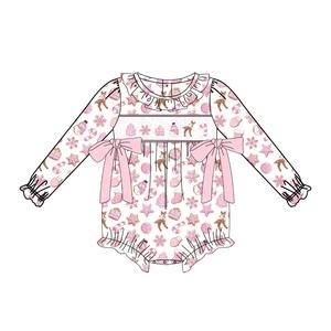 Wholesale Winter Smocked Kids Clothes <strong>Baby</strong> <strong>Girl</strong> Sweet Candy Cane Bloomer Set pink <strong>Christmas</strong> <strong>Girls</strong> <strong>Outfits</strong> - Product Image 3