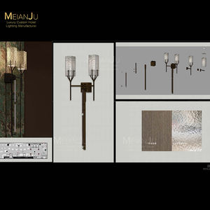 Interior Hotel dormitorio sala de estar decoración iluminación <span class=keywords><strong>LED</strong></span> aplique de pared lámpara <span class=keywords><strong>con</strong></span> textura cristal cuerpo de acero inoxidable luz de pared - Product Image 4