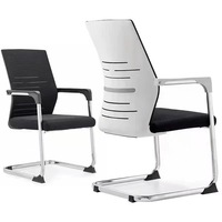 Mobilier de bureau à domicile Mobilier de personnel de bureau en gros Structure métallique avec coussin en maille Chaise de conférence pour visiteurs de direction