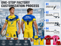 Camiseta de Rugby Sublimada Personalizada Premium, Uniforme de Equipo OEM, MOQ Bajo, Venta al Por Mayor, Transpirable, de Secado Rápido, que Absorbe la Humedad