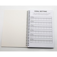 Carnet de fitness personnalisé A5 à spirale avec couverture en papier, planificateur d'entraînement pour femmes et hommes, cadeau pour suivre les essentiels de la salle de sport