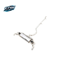 Système d'échappement haute performance avec contrôleur de soupape à distance et embouts en fibre de carbone pour modèles Defender V8 P525