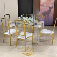 Luxus Hochzeit verwendet 6 Sitz Acryl klare Hochzeits tische