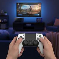 Control Inalámbrico BT Personalizado de Fábrica para PS4 con Funciones de Vibración y Choque, Control de Juego para PS4/PC, Joystick