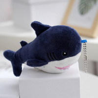Porte-clés en peluche Requin de 14 cm, jouets et breloques en peluche, pendentifs, jouets doux en forme d'animal