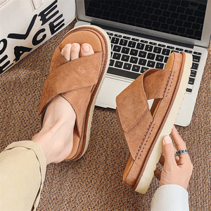 Sandalias de verano transpirables para hombre, de cuero genuino, estilo casual para caminar, para playa y exteriores, para mujer. - Product Image 2