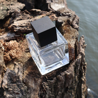 Flacons de parfum vides en verre de forme carrée et ensemble diffuseur à bâtonnets (10ml 12ml 30ml 50ml)