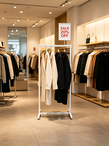 Espositore Mobile per Pubblicità, Stand in Metallo per Promozioni e Fiere, Espositore per Abbigliamento alla <span class=keywords><strong>Moda</strong></span> - Product Image 4
