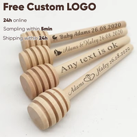 Palitos de Madera Personalizados para Miel, Recuerdos de Boda, Palitos de Madera para Mezclar y Agitar Miel para Tarros de Miel