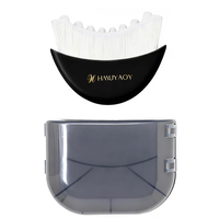 Brosse sèche pour le visage, masseur de contour facial, sculpteur de la mâchoire et du menton, poils synthétiques doux, brosse en forme de croissant, nouveau contour lymphatique
