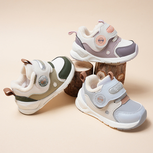 겨울 소프트 솔 키즈 캐주얼 스포츠 면 봉제 신발 운동화 경량 러닝화 소년 소녀를위한 후크 앤 루프 클로저 - Product Image 2