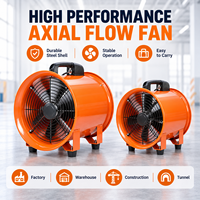 Ventilateur axial industriel portable à haut débit d'air avec conduit flexible de 10 m pour la ventilation des espaces confinés