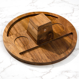 Ensemble de <span class=keywords><strong>planche</strong></span> à charcuterie magnétique en bois d'acacia, <span class=keywords><strong>planche</strong></span> à fromage en bois et ensemble de couteaux, plateau à fromage avec 4 couteaux à fromage - Product Image 4