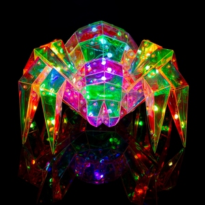 Luz LED Multicolor con Efecto Cristal Holográfico 3D, Iluminación Prismática, Resistente al Agua, Luz Mágica de Araña, Brilla en la Oscuridad, para Fiestas de <span class=keywords><strong>Halloween</strong></span> - Product Image 2
