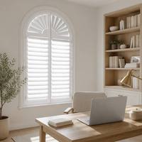 Volets de fenêtre en bois de tilleul sur mesure, forme spéciale, stores intérieurs pour le Royaume-Uni, l'Australie et l'Europe