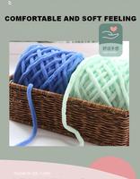 Fil à crocheter épais 100g, 1 brin, moelleux, pour tricotage au bras, couverture tissée, ignifuge, résistant aux acides, mélange de polyester, motif brut, fait main