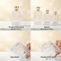 Vente flash - Flacons de parfum en verre vides de 30 ml, 50 ml et 100 ml, luxueux, avec boîte d'emballage, logo personnalisé