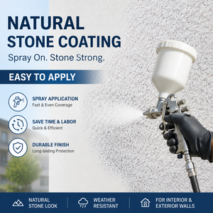 Peinture à effet <span class=keywords><strong>pierre</strong></span> véritable Easy Spray avec application facile pour la rénovation extérieure des propriétés locatives - Product Image 3