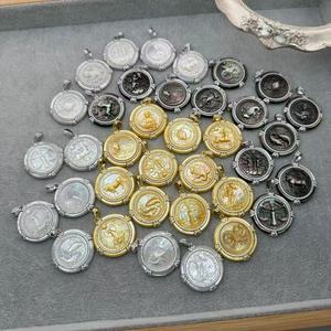Ciondoli in Madreperla con 12 Segni Zodiacali Intagliati a CNC, Pezzi di Gioielleria in Conchiglia Naturale per Collane e Bracciali Fai-da-Te - Product Image 4