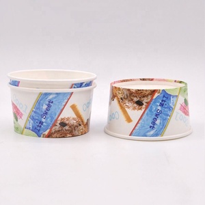 Vous chuang <span class=keywords><strong>Vanille</strong></span> crème glacée tasse avec couvercle en plastique papier - Product Image 1