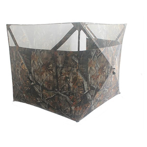 CROSS MARS Portable Hunting Blind – 270° See-Through View, Fits 2-3 Hunters, Pop-Up Camo Tent With 2 Stools