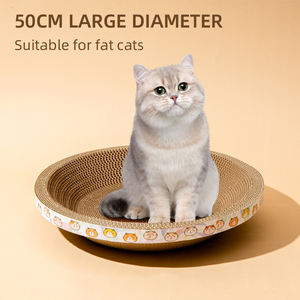 Penjualan Terbaik kertas bergelombang bulat bantalan penggaruk kucing, penggaruk kucing aman dan nyaman - Product Image 5
