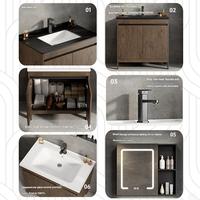 Ensemble de meuble-lavabo autoportant en aluminium spatial avec lavabo en céramique intégré pour salle de bain