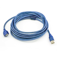 Kabel USB 2.0/3.0 SENYE 3 Kaki 28/24AWG Tembaga Murni Berlapis PVC Kepang 3A Pengisian Cepat Ekstensi Komputer Male Female