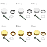 Clous décoratifs en verre, clous publicitaires en acier inoxydable 304, vis pour miroir en verre, capuchons décoratifs pour clous, clous publicitaires en verre