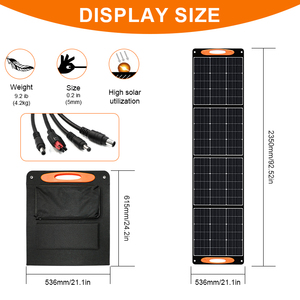 <span class=keywords><strong>Panneau</strong></span> <span class=keywords><strong>solaire</strong></span> monocristallin pliable Glory Solar Sunpower 200W 4 volets ETFE avec une efficacité supérieure à 23 %, certifié CE, <span class=keywords><strong>pour</strong></span> caravanes et camping - Product Image 2