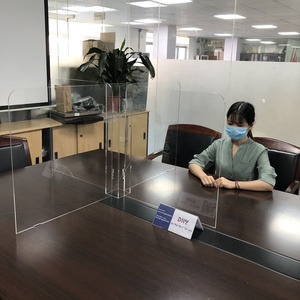 Di alta qualità maschera protettiva trasparente desktop <span class=keywords><strong>plexiglass</strong></span> starnuto ristorante meeting conversazione camera coperchio di protezione - Product Image 5