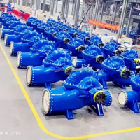 Pompe centrifuge à haut débit, pompe centrifuge à double volute, aspiration, support OEM, conception à carter divisé