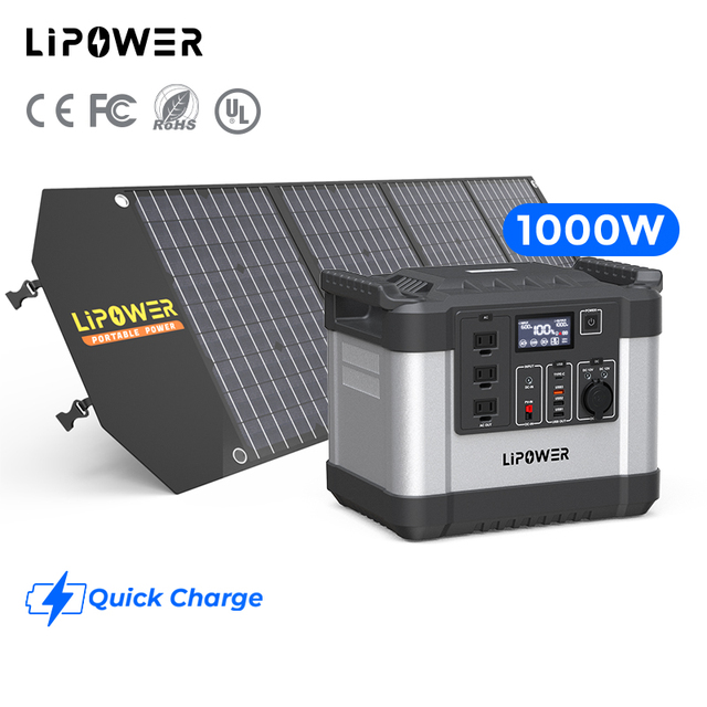 Lipower Lifepo4 Battery 1008WH Portable Outdoor Camping Power Station 1000W with Inverter Power Station