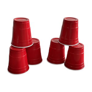 ถ้วยพลาสติกแบบใช้แล้วทิ้งสีแดงขนาด9ออนซ์วัสดุ PP สำหรับงานเลี้ยงวันเกิดและโต๊ะปิงปอง - Product Image 4