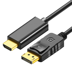 Câble DP vers HDTV 4K de haute qualité 1,8 m <span class=keywords><strong>DisplayPort</strong></span> DP vers <span class=keywords><strong>HDMI</strong></span> mâle vers mâle Gaine en PVC avec blindage tressé pour utilisation avec un moniteur - Product Image 5