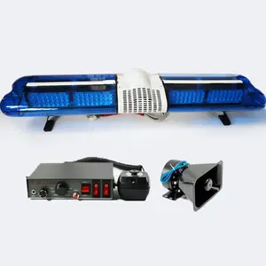 Biaochi 120CM 12 Volt 108W 206 LED Warning Light Bar With Siren & Speak For Ambulance Firetruck Emergency Strobe Lightbar