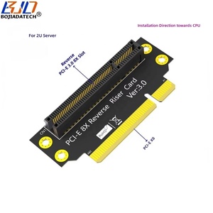Ranura inversa <span class=keywords><strong>PCI</strong></span>-E 3,0 8X a tarjeta vertical adaptadora PCIe X8 para caja de servidor 2U Dirección de instalación hacia la <span class=keywords><strong>CPU</strong></span> en Stock - Product Image 1