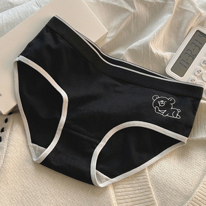 Mid-Waist Antibacterial <strong>Cotton</strong> Slimming Underwear-New Japanese Seamless Breathable Double-Layer Crotch Cute Solid High Quality - Product Image 2