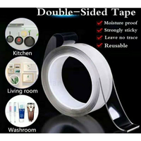 Ruban adhésif nano double face transparent ultra-résistant 5m, amovible et sans trace, ruban magique nano multi-usages pour la maison et le bureau