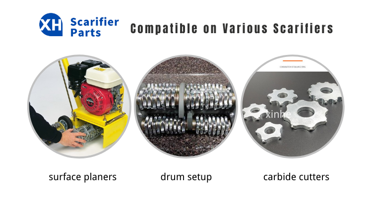 Longer Lasting 8pt Tungsten Carbide Cutters For Concrete Scarifiers (Planers) General Surface Preparation
