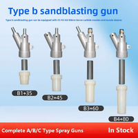 Pièces de machine de sablage ETRUST, pistolet de pulvérisation type A/B/C avec buse en carbure de bore, tailles 35-80 mm, automatique
