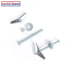 Galvanized Taiwan Quantity Drywall Anchor Toggle Screws Butterfly Toggle Bolt Anchor With Nut And Washer