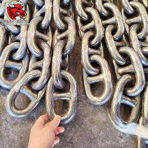 Rawat pabrik Odm Oem ukuran besar 14mm-210mm sertifikat dicat hitam Marine Stud Link rantai jangkar - Product Image 2
