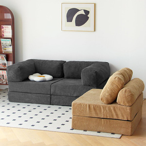 โซฟาเบดรูปตัวแอลแบบกำหนดเอง ขนาด 170 ซม. x 85 ซม. แบบปรับเปลี่ยนได้ บรรจุไส้โฟม สำหรับเด็ก สัตว์เลี้ยง ผู้ใหญ่ และผู้สูงอายุ - Product Image 5